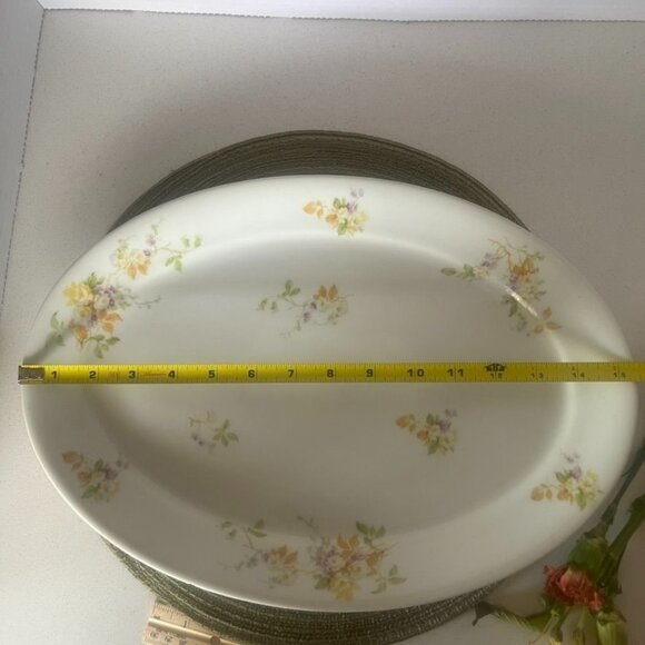 Vtg CF Haviland 15" Serving Platter Limoges Floral Cottage Core France HTF READ - Picture 5 of 7